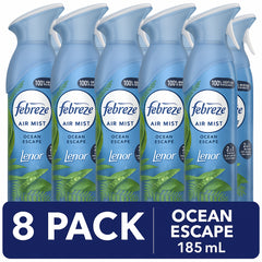 8 x Febreze Air Freshener Ocean Escape 185ml