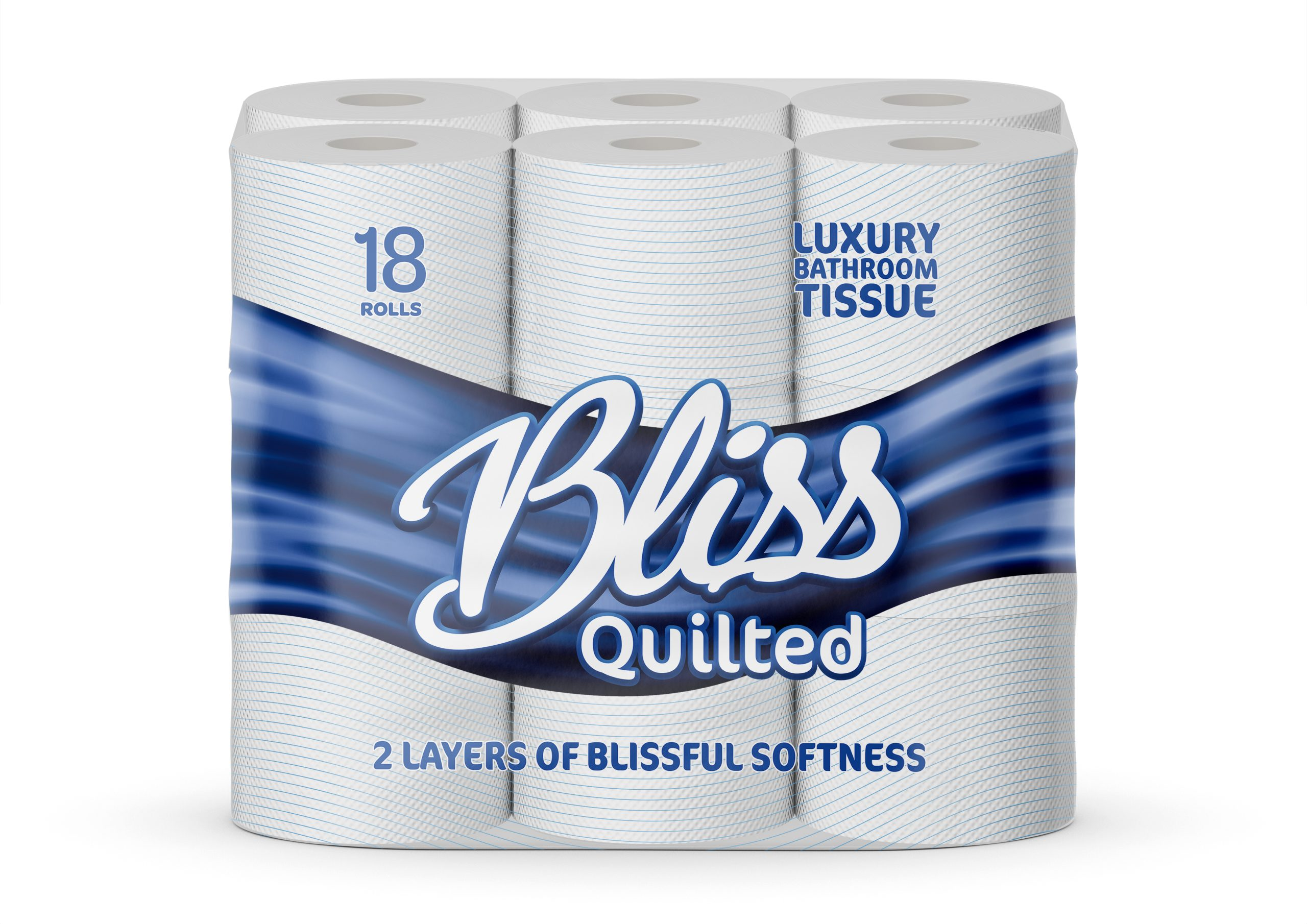 Bliss Double Quilted Toilet Tissue 2Ply 36 Rolls (18X2) - Premium Quality Tissue Online - Product Image