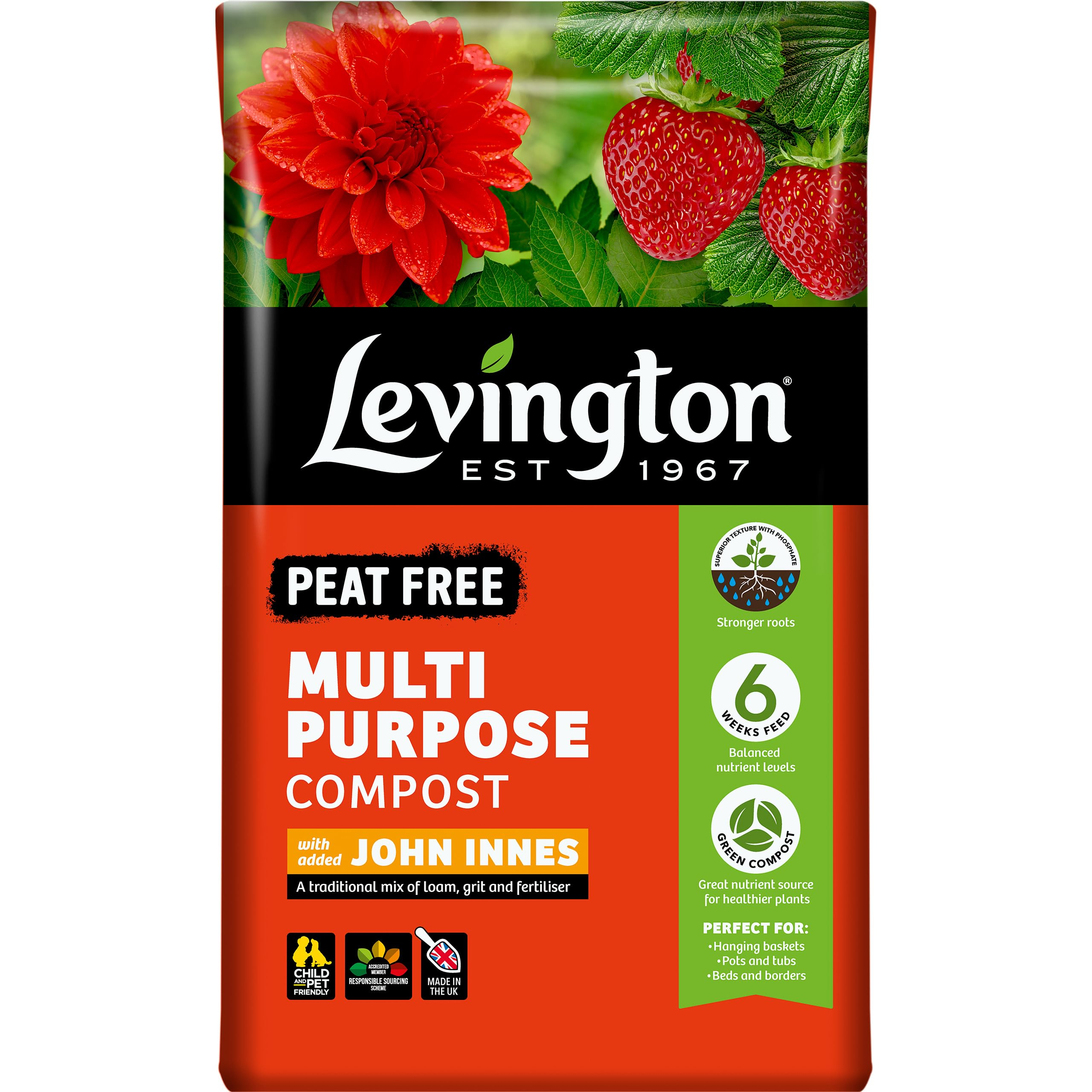 Levington Peat Free Multi Purpose Compost 40ltr - Premium Quality Tissue Online - Product Image