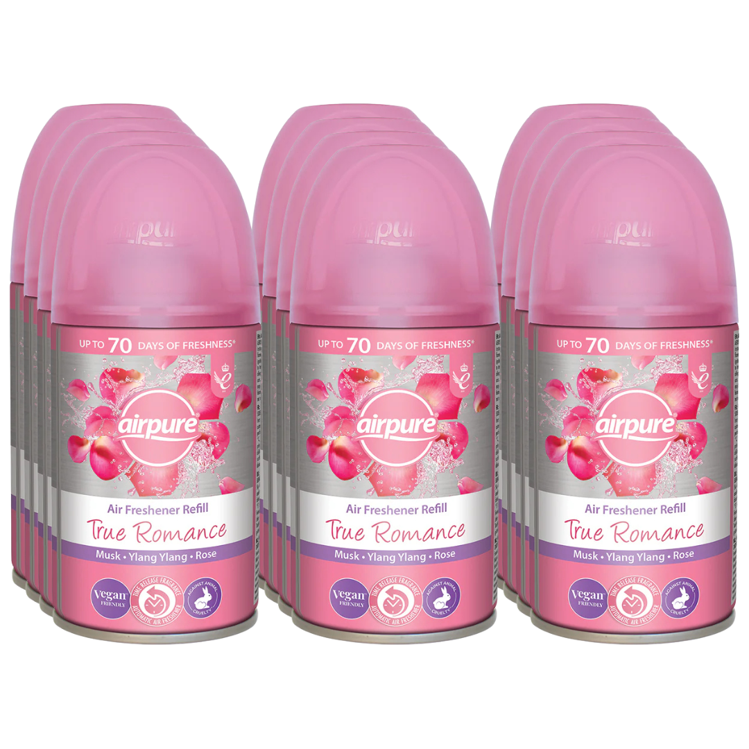 12 x Airpure Air Freshener Auto Refill 250ml True Romance - Premium Quality Tissue Online - Product Image