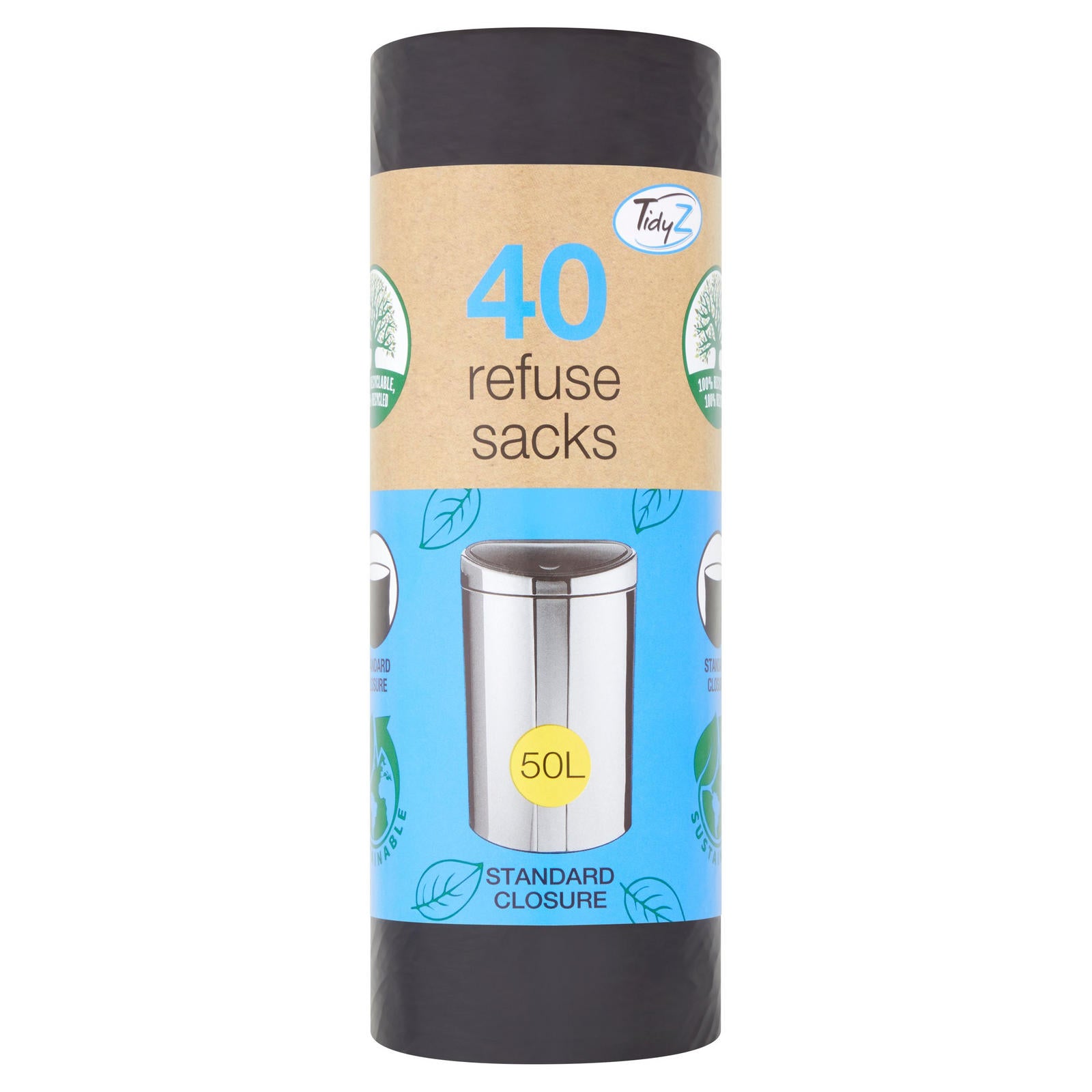 Tidyz 20 x 40'S Refuse Sacks 50L - Premium Quality Tissue Online - Product Image