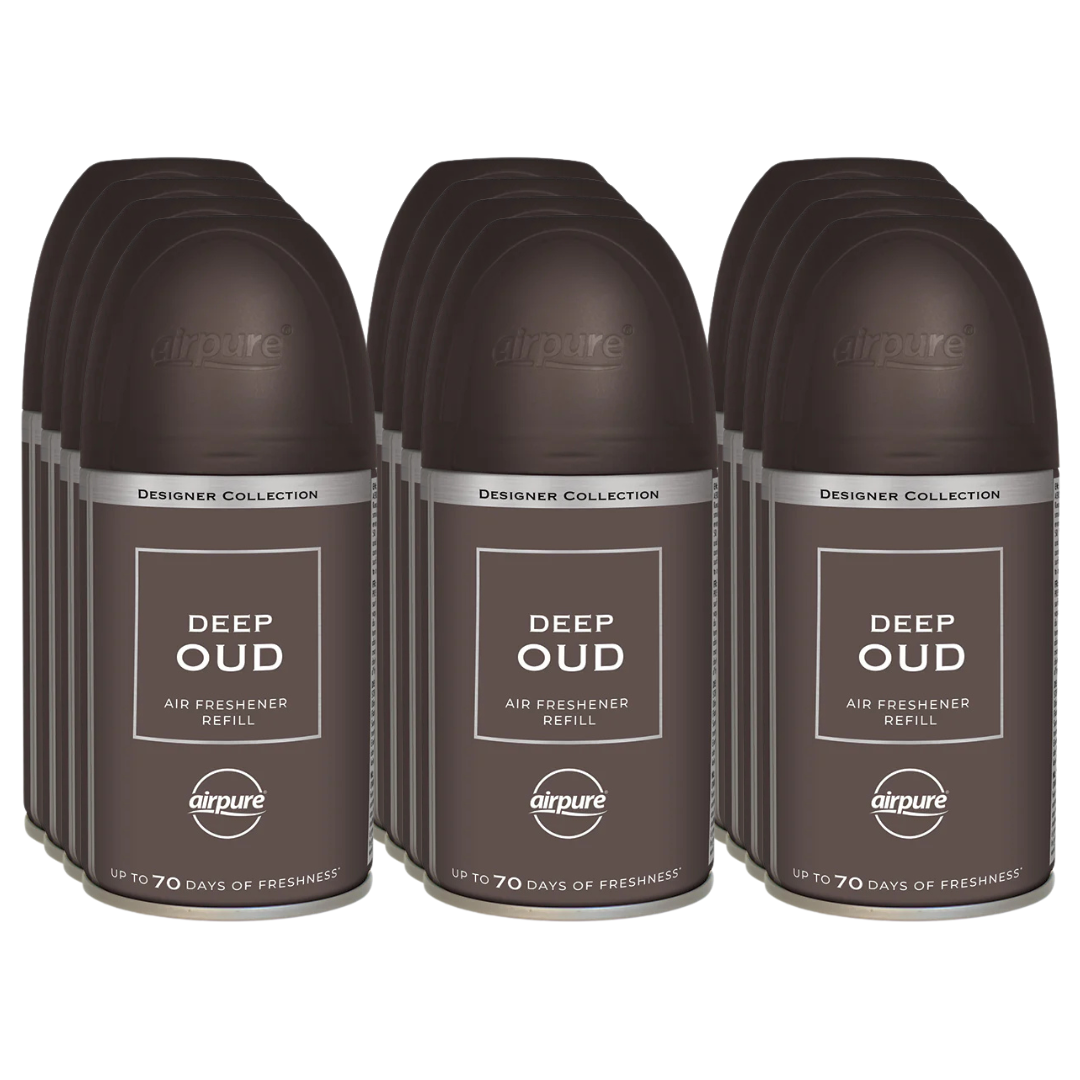 12 x Airpure Designer Collection Refills Deep Oud 250ml (Compatible with Airpure and AirWick Machines) - Premium Quality Tissue Online - Product Image