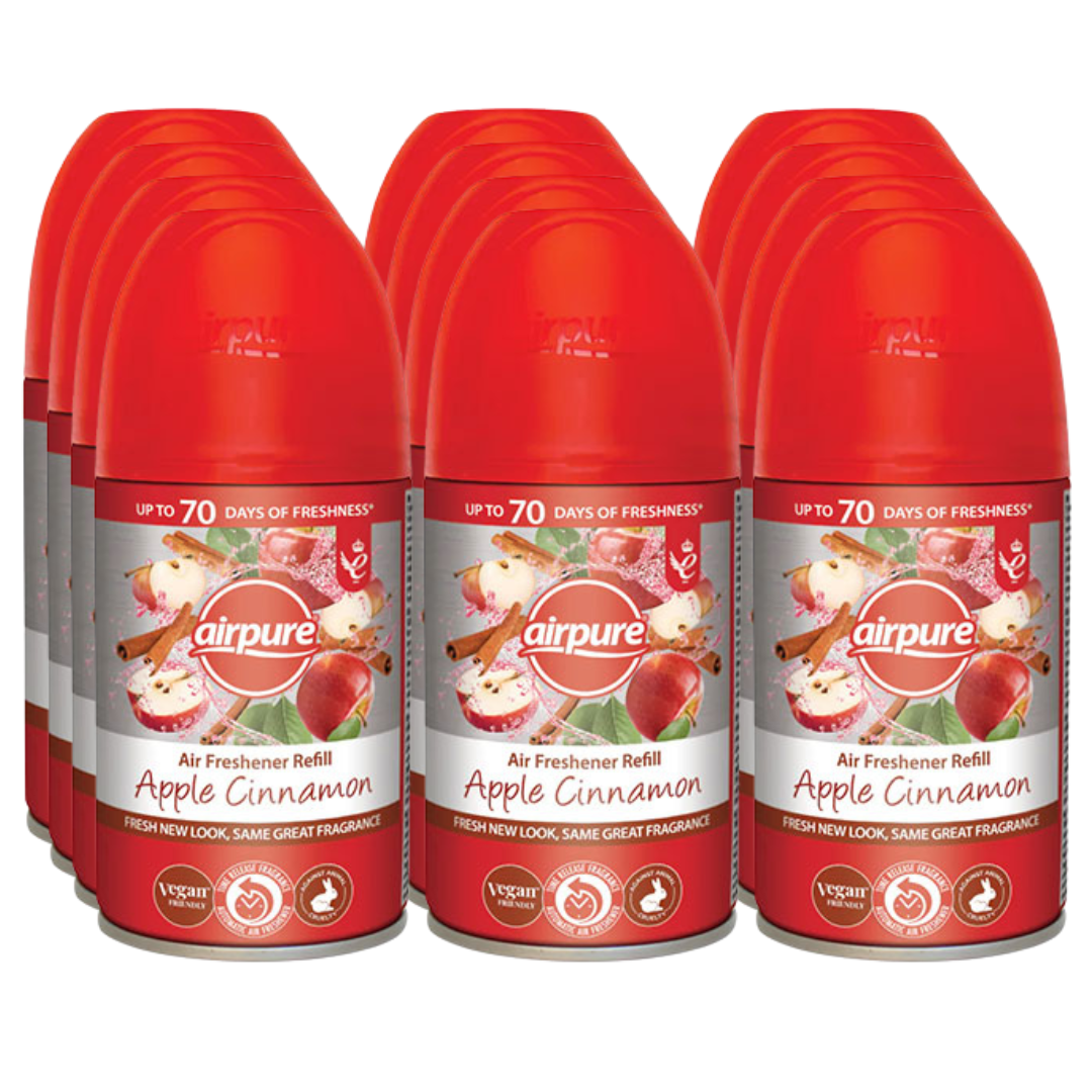 12 x Airpure Air Freshener Auto Refill 250ml Apple Cinnamon - Premium Quality Tissue Online - Product Image