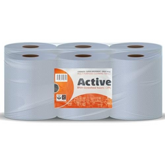 Blue Active Centrefeed 166mm x 300 Sheets Embossed 2 Ply (1x6) - Premium Quality Tissue Online - Product Image