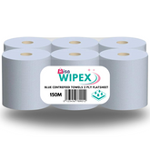 Wipex Blue Centrefeed Towels 2 Ply Flatsheet Roll 150 Metre / Roll (6 Rolls/Pallet Deal) - Premium Quality Tissue Online - Product Image