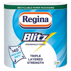 Regina Blitz Original Kitchen Towel 8 Rolls 3ply - Premium Quality Tissue Online - Product Image