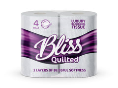 Bliss Triple Quilted Luxury Toilet Tissue Roll 3Ply 40 Rolls (4X10) - Premium Quality Tissue Online - Product Image