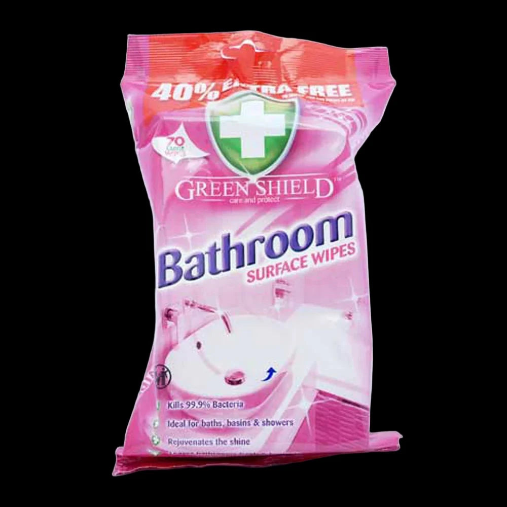 Green Shield Bathroom Surface Wipes 70 Wipes 12 Packs - Premium Quality Tissue Online - Product Image