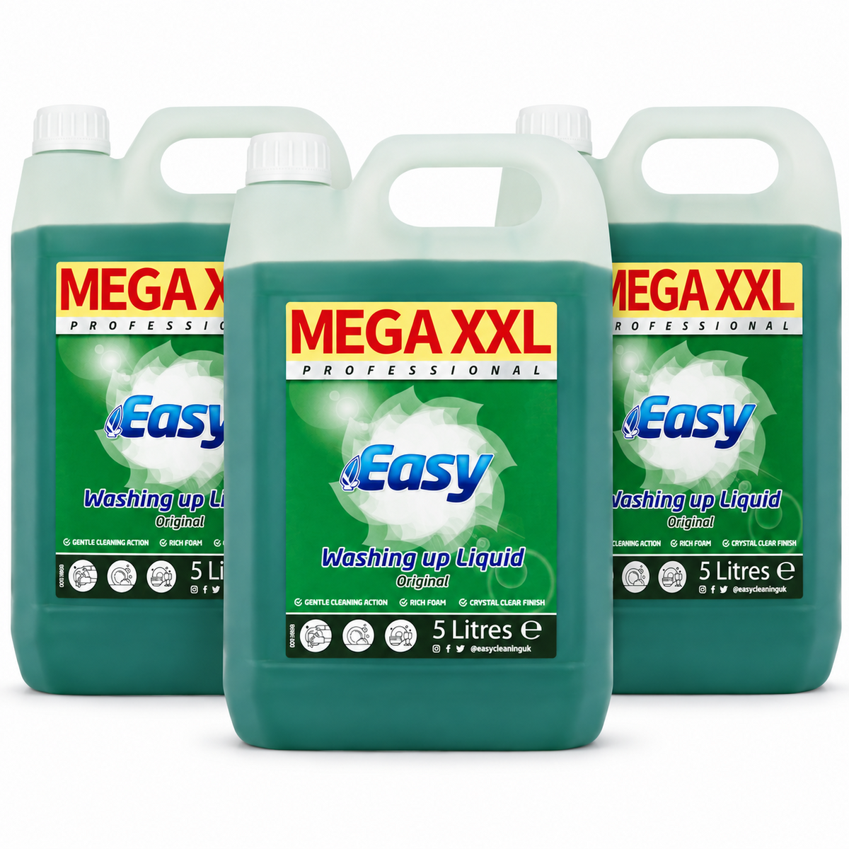 3 x Easy Professional Washing Up Liquid Original 5L
