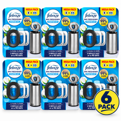 6 x Febreze Bin Freshener Starter Kit Cotton Fresh – Holder Inc 2 Refills