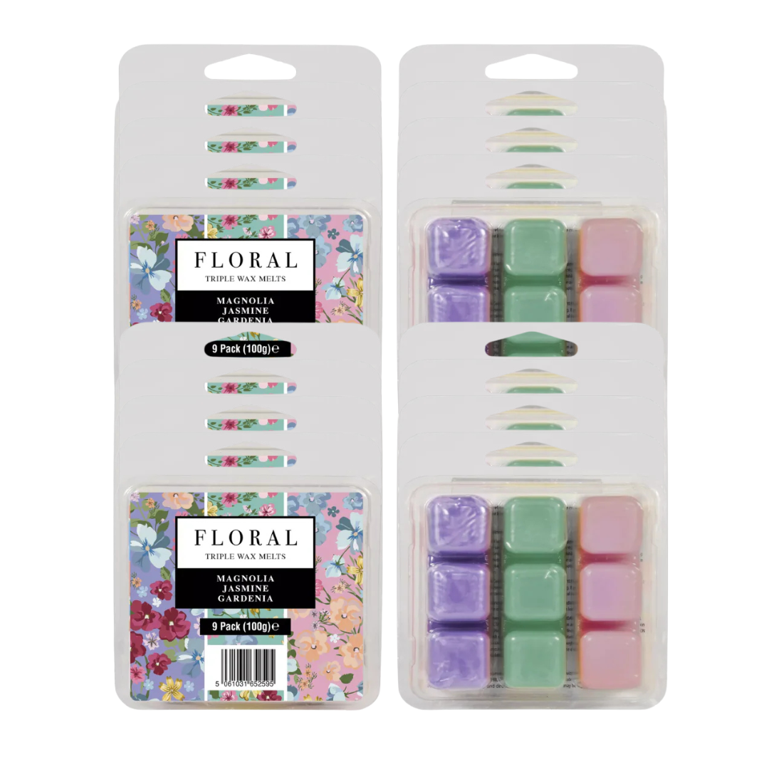 12 x Floral Flush Toilet Block 90gm - Magnolia