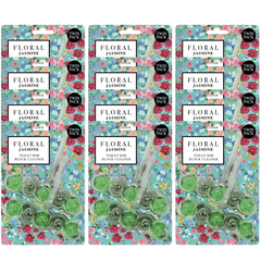 12 x Floral Flush Toilet Block 90gm - Jasmine