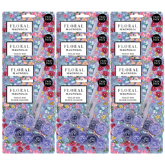 12 x Floral Flush Toilet Block 90gm - Magnolia