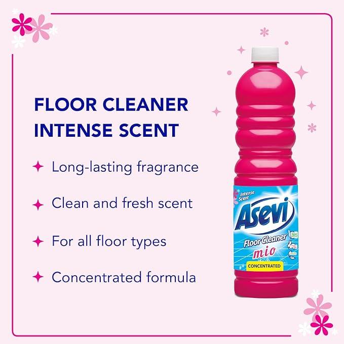 12 x Asevi Mio Concentrated Floor Cleaner 1L