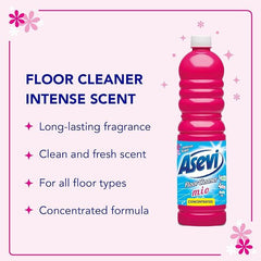 12 x Asevi Mio Concentrated Floor Cleaner 1L