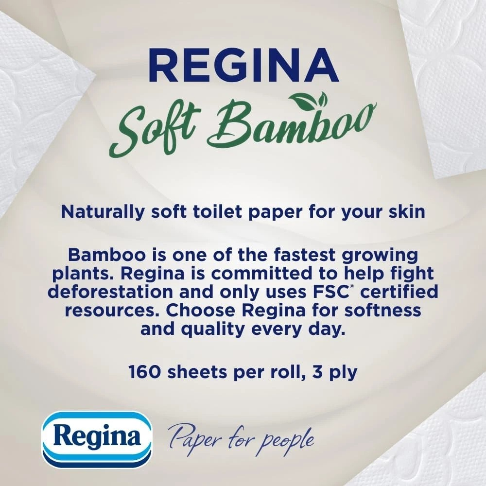 45 Rolls Regina Bamboo Toilet Rolls (9 Rolls x 5)