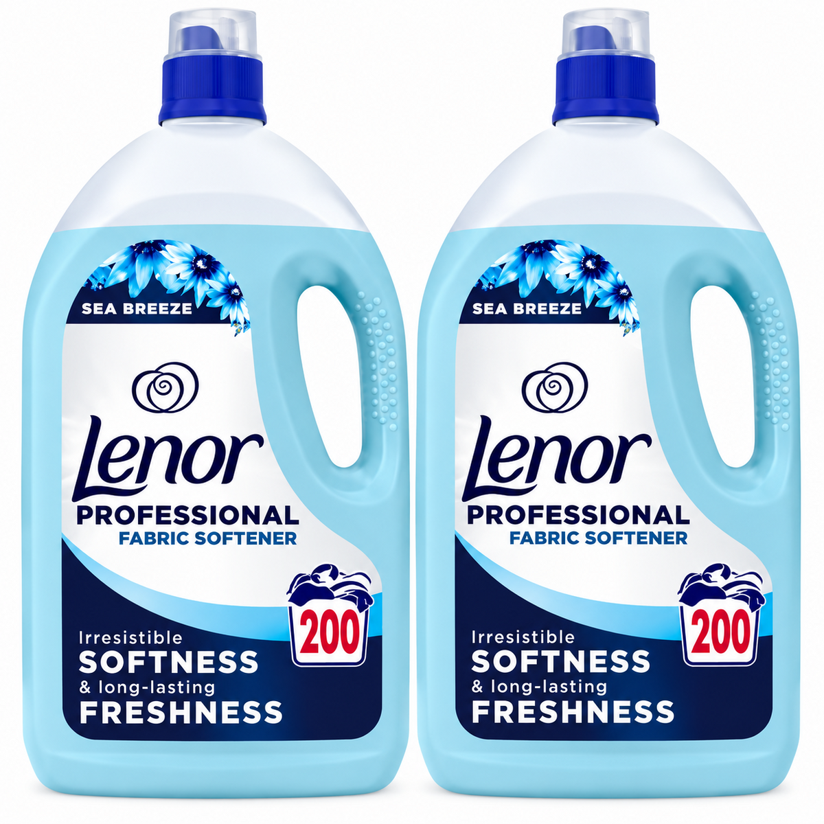 2 × Lenor Professional Fabric Conditioner – Sea Breeze, 4 L Each (200 Washes) – Bulk Pack