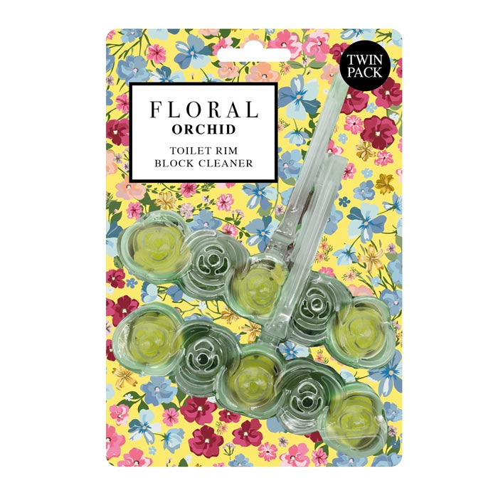  12 x Floral Flush Toilet Block 90gm - Orchid - Premium Quality Tissue Online - Product Image