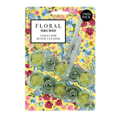  12 x Floral Flush Toilet Block 90gm - Orchid - Premium Quality Tissue Online - Product Image