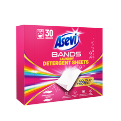 10 x Asevi Bands Laundry Detergent Sheets Colour Protect 30s