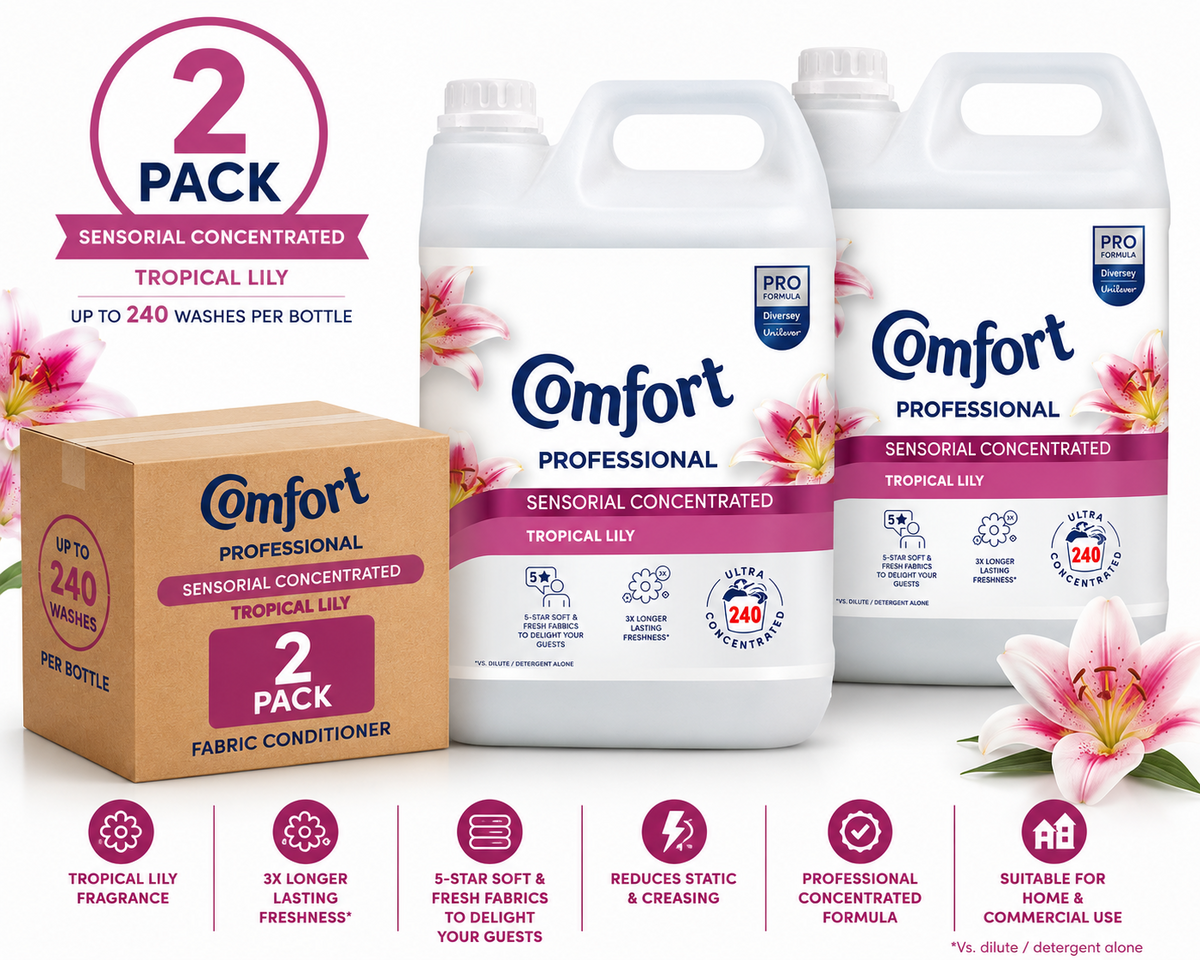 2 x Comfort Professional Sensorial Concentrate Tropical Lily Fabric Conditioner 4.8L 240 Washes