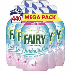 8 x Fairy Outdoorable Fabric Conditioner Cherry Blossom & Nordic Cotton 55 Washes 770ml