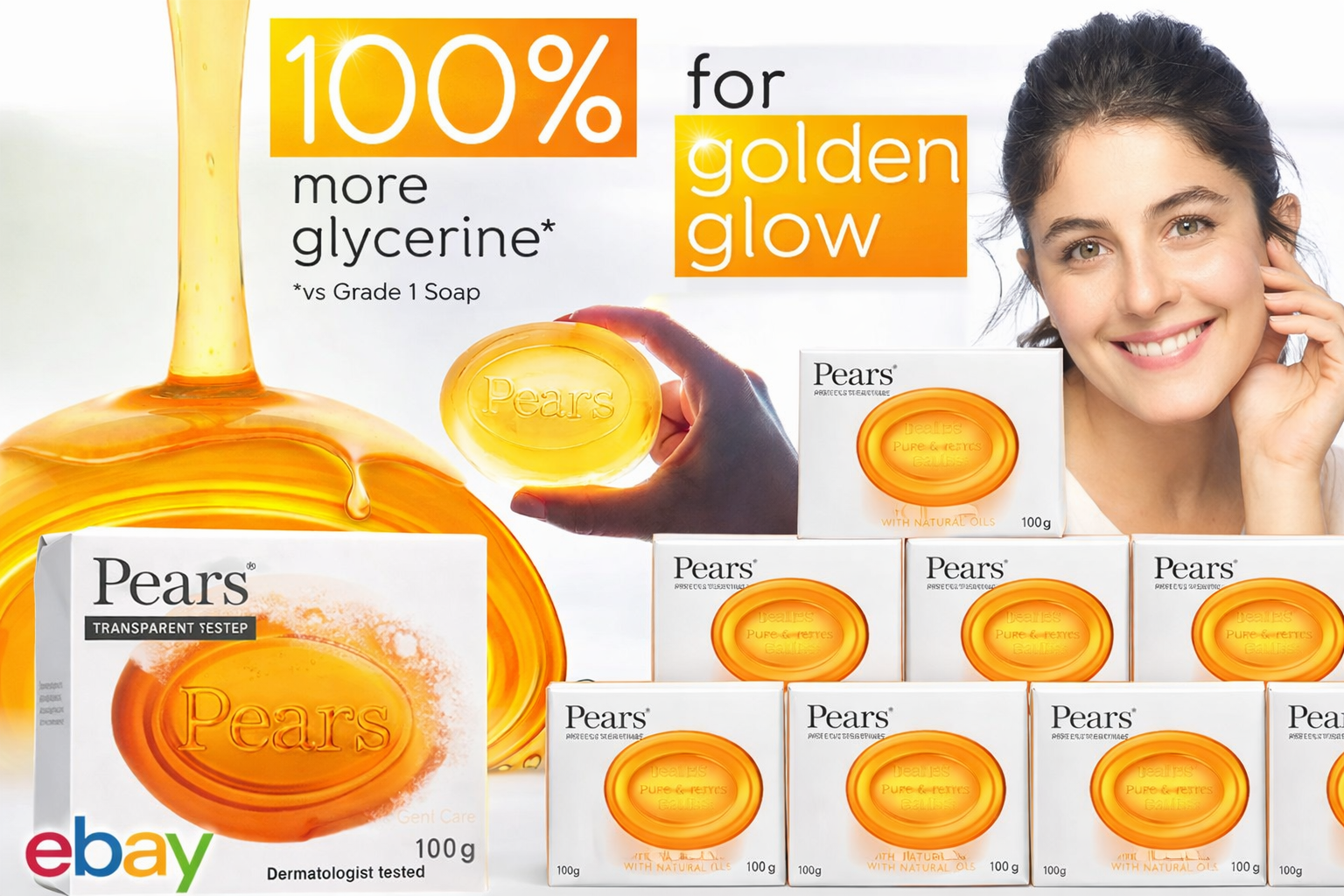 12 x Pears Pure & Gentle Transparent Soap 100g