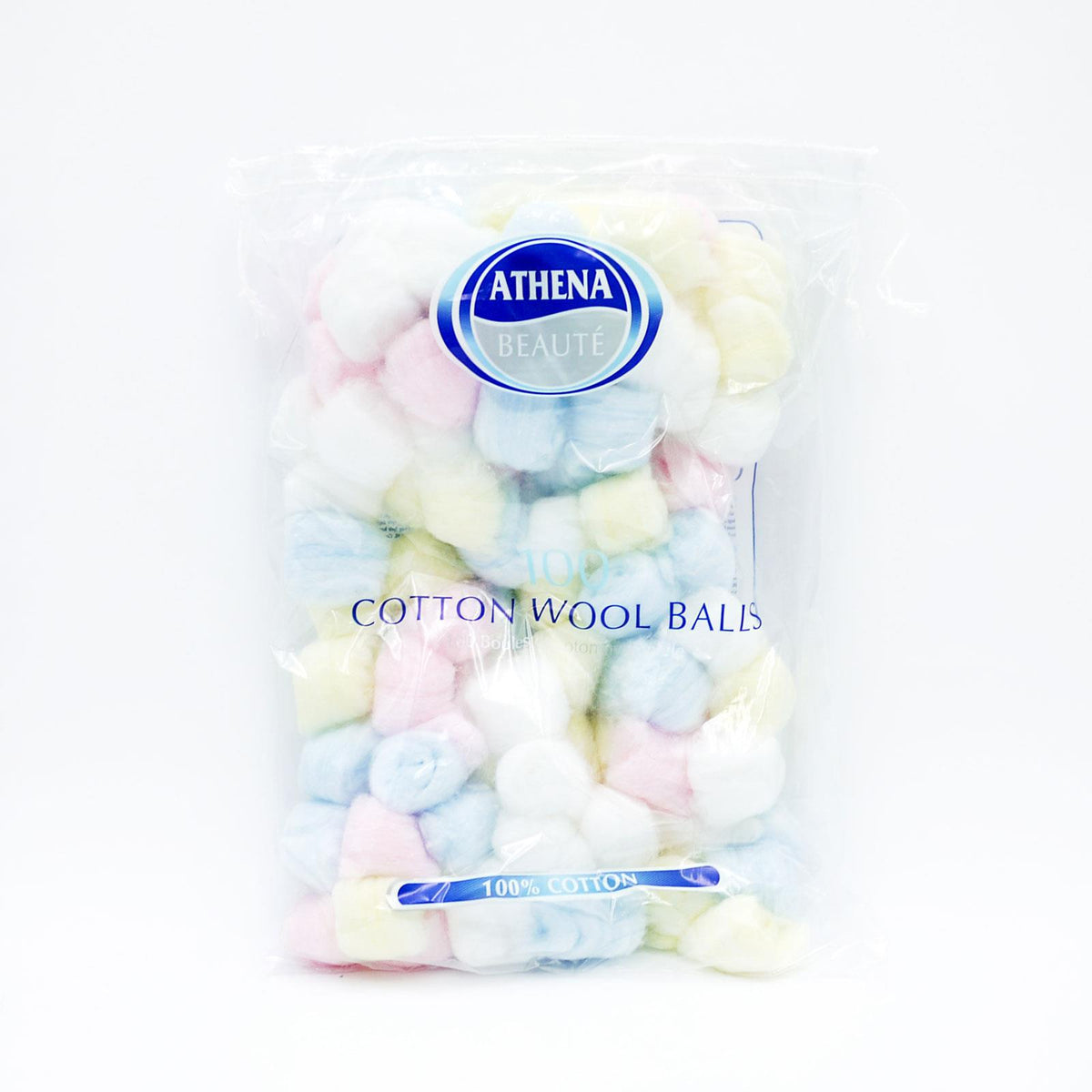 12 x Athena Coloured Cotton Wool Balls 100 Pack