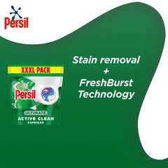 3 x Persil Ultimate Washing Capsules Active Clean Stain Removal 54 Washes (162 Wash)