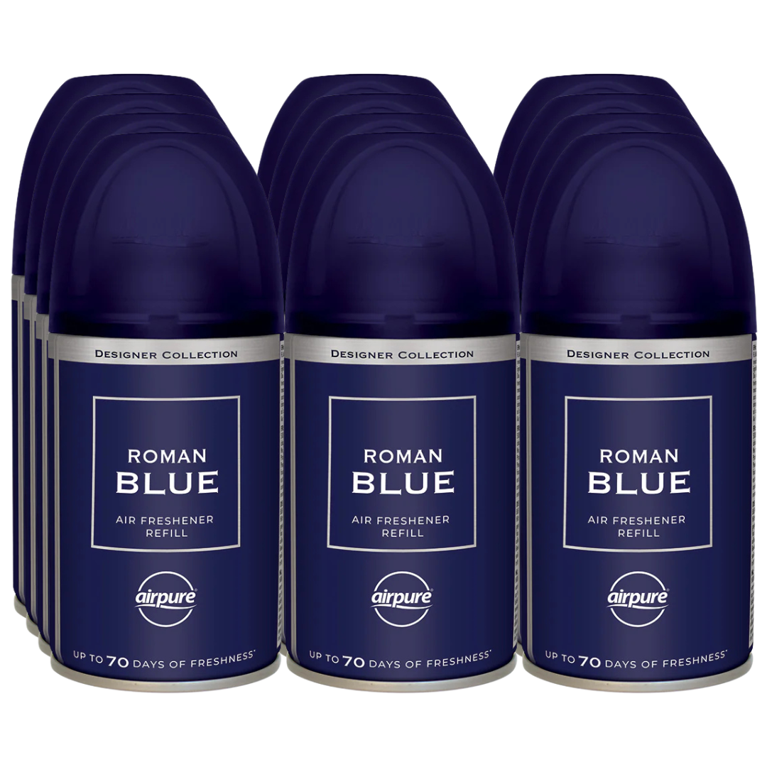Airpure Designer Collection Refills Roman Blue 250ml (Compatible with Airpure and AirWick Machines)