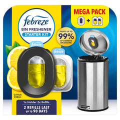6 x Febreze Bin Freshener Starter Kit Citrus Fresh – Holder + 2 Refills