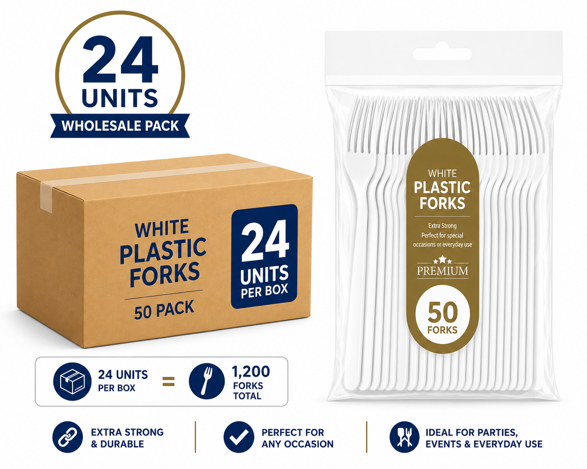 24 x All Season White Fork 50pk