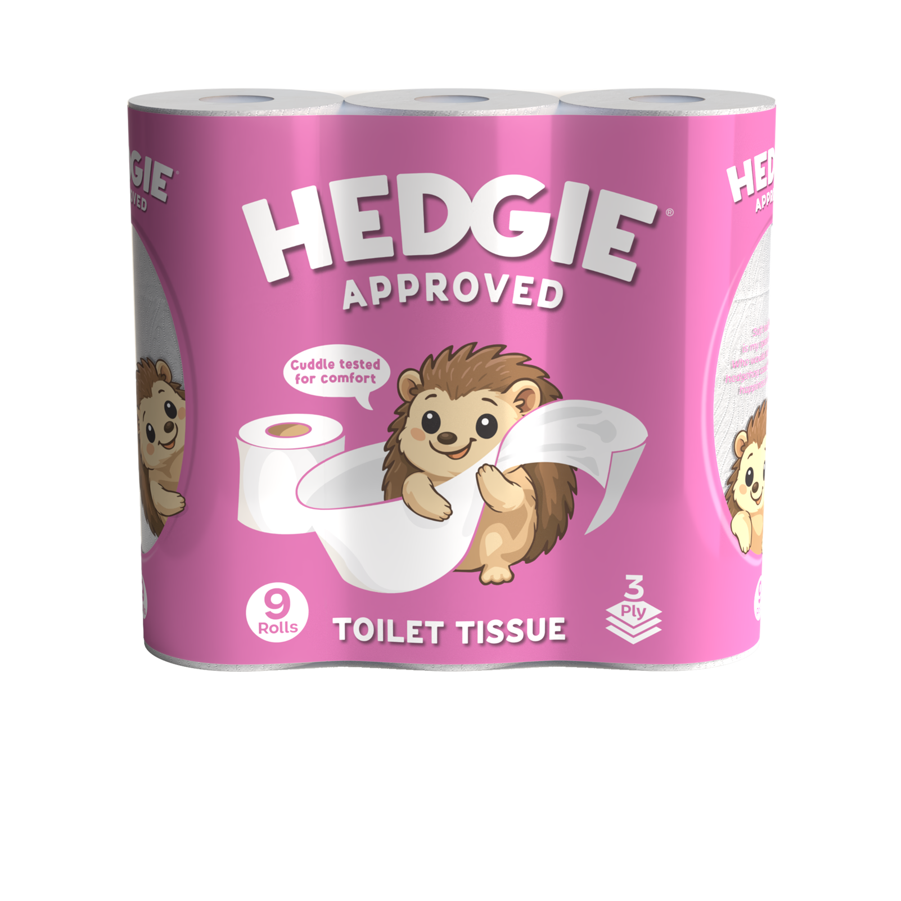 54 Rolls Hedgie Toilet Rolls 180 Quilted Tissue 3ply Sheets Per Rolls RRP £4.99 per 9 rolls