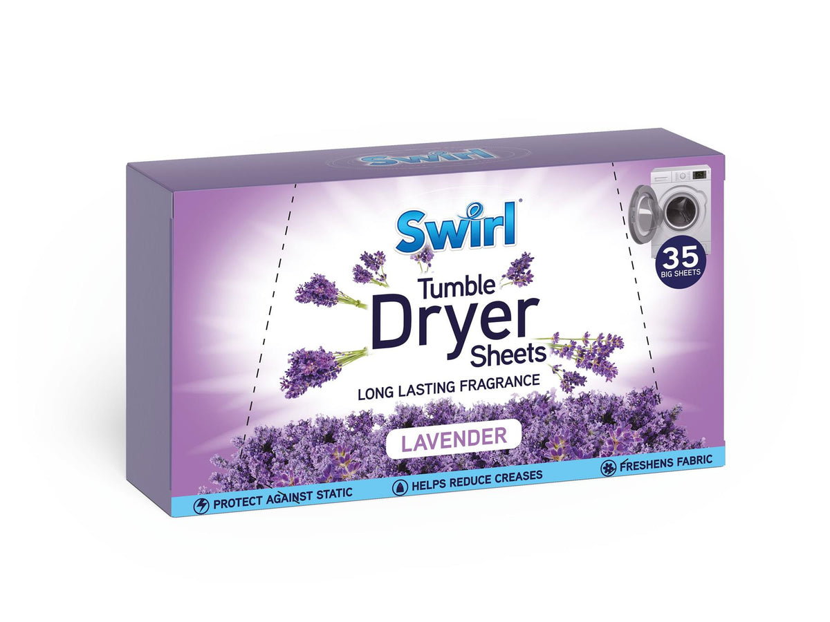 20 x Swirl Tumble Dryer 35 Sheet Lavender (64p each)