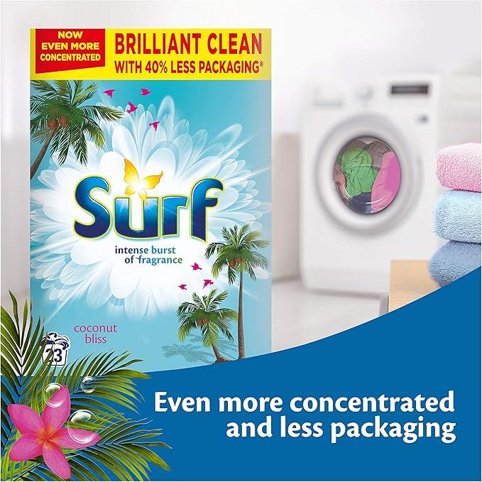 4 × Surf Powder Coconut Bliss – 1.15 kg (23 Washes Each) – Tropical Scent Laundry Detergent Bulk Pack