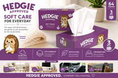 21 x Hedgie Soft Facial Tissue Box 64 Sheets 3 Ply Family Size Napkin (40p per Box)