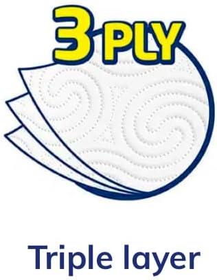 Foxy Tornado | 6 Rolls | 300 Sheets per roll | 3-ply Universal Roll | 100% FSC® Certified Paper | 100% Recyclable Packaging