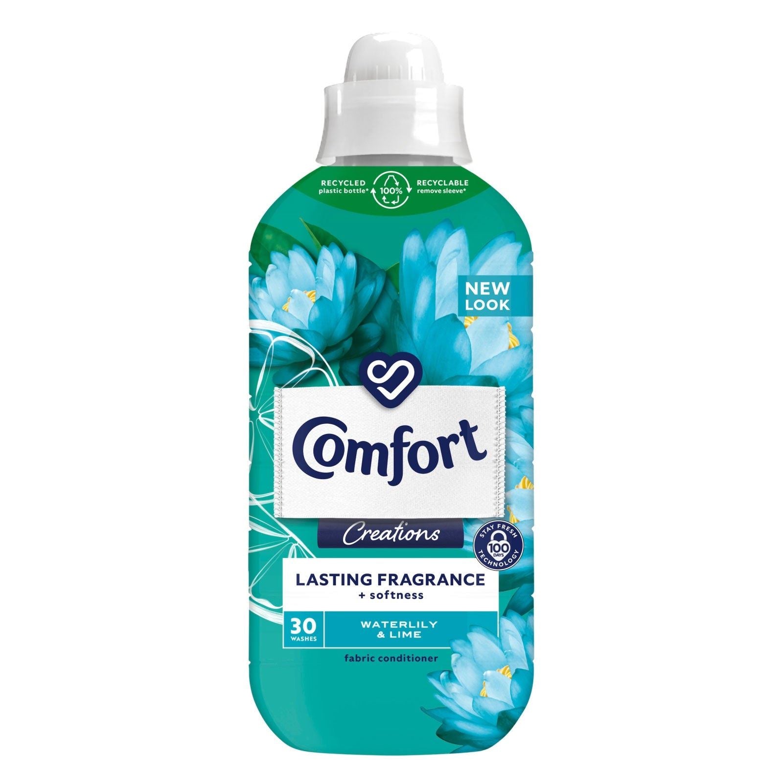 6 X Comfort Creations Fabric Conditioner Waterlily & Lime 30 Washes 900ml