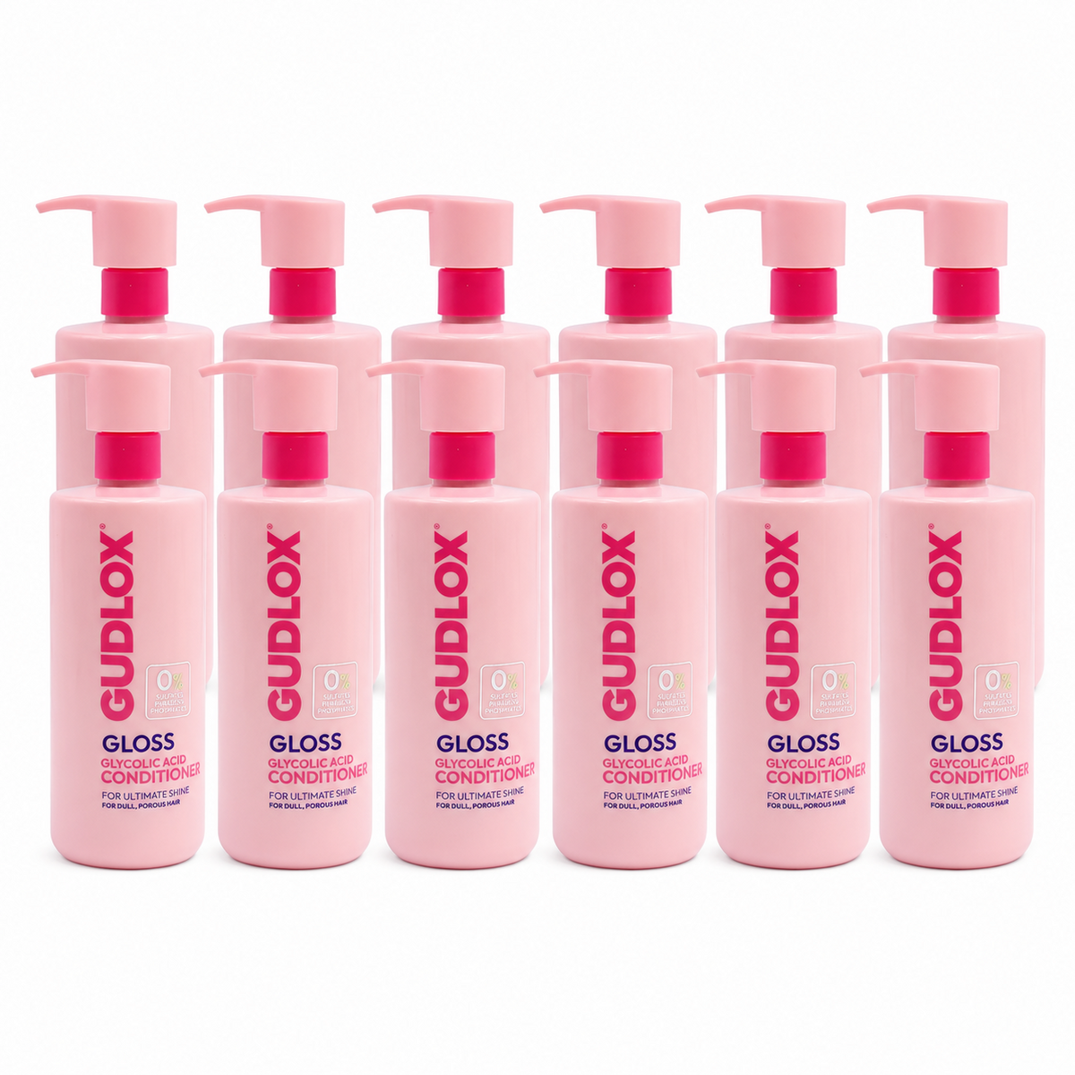 12 x Gudlox Hair Conditioner Gloss Glycolic Acid 400ml (75p Each)