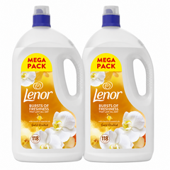 3 x Lenor Fabric Laundry Conditioner Gold Orchid 118 Wash 3.89 Litres (4.66 Each)
