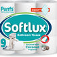 45 Softlux Purffs Coconut 3 Ply Soft Quality Bathroom Toilet Rolls (9 Rolls x 5)