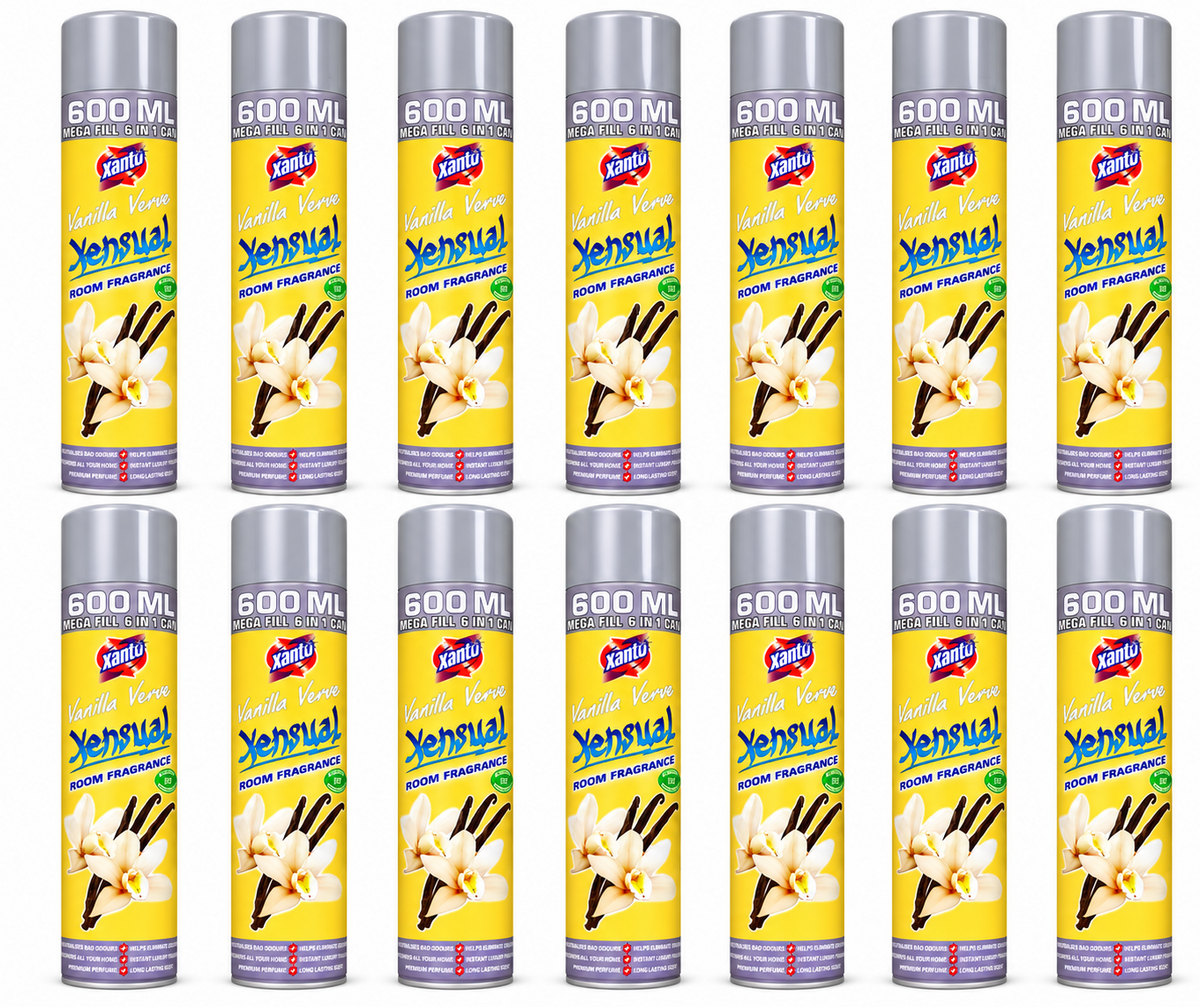 12 x Xanto Vanilla Verve Xensual Room Fragrance 600ML