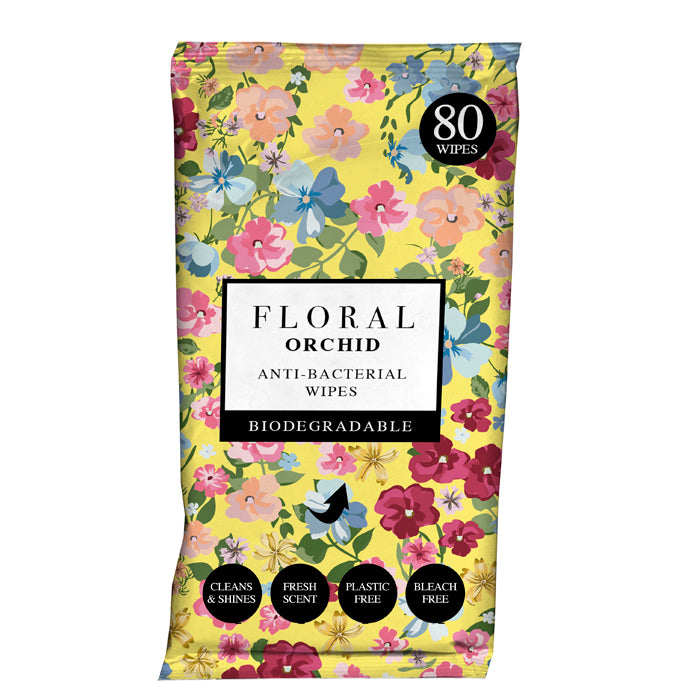  12 x Floral Anti Bac Wipes 430gm - Orchid - Premium Quality Tissue Online - Product Image