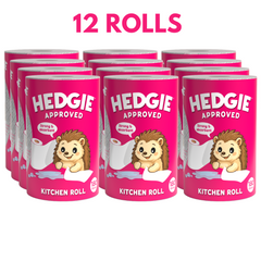 12 x Hedgie Kitchen Towels 2Ply Strong & Absorbent Tissue 180 Sheets (52p)