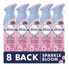 8 x Febreze Air Freshener Sparkle Bloom 185ml