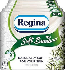 45 Rolls Regina Bamboo Toilet Rolls (9 Rolls x 5)