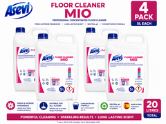 4 x Asevi Professional Concentrated Floor Cleaner Mio 5L - 20L Total