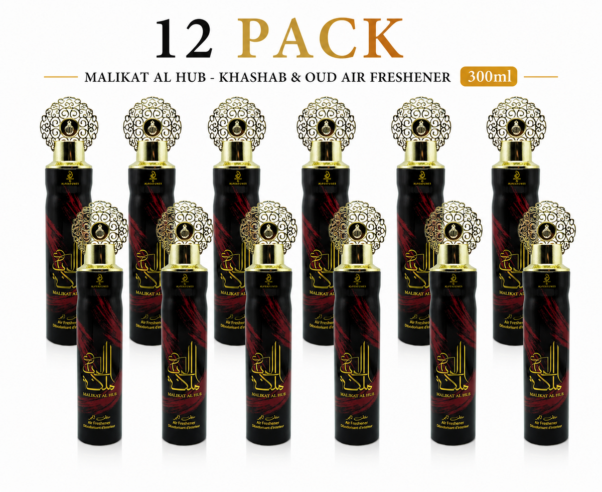 12 x Malikat Al Hub Khashab & Oud Air Freshener Spray 300ml by My Perfumes