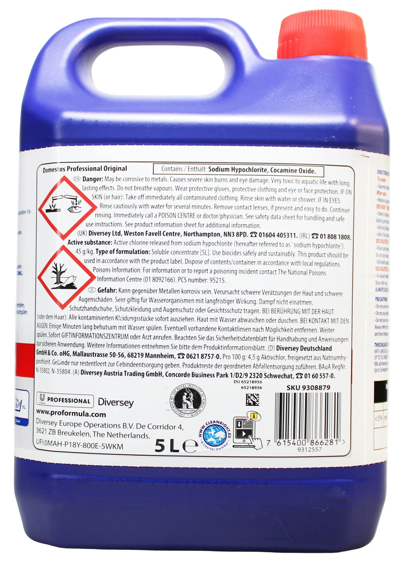 2 x Domestos Professional 5 Litre Bleach Original (£3.99 each)