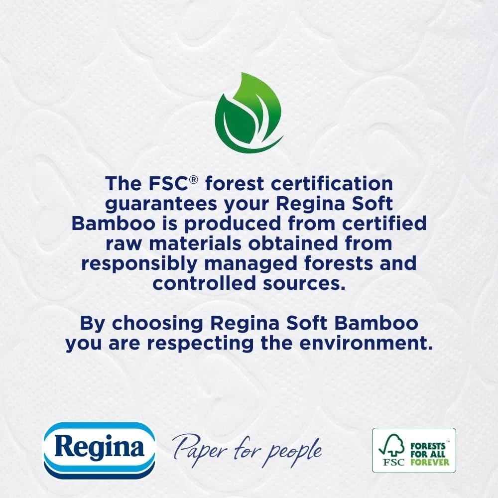 45 Rolls Regina Bamboo Toilet Rolls (9 Rolls x 5)